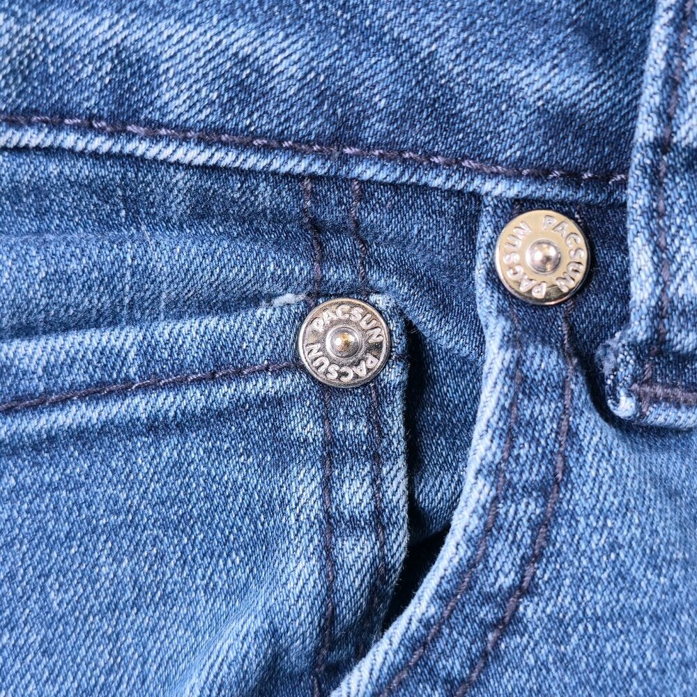 PacSun Men's Slim/Skinny Jeans - Medium Blue - Modern and Versatile Style W32 - Picture 3 of 10